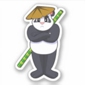 Sticker Panda à Stick combat Martial arts.PNG (Devant)