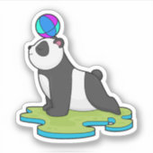 Sticker Panda at yoga (Devant)