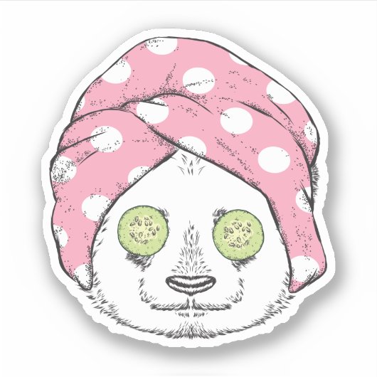 Sticker Panda Au Spa (Devant)