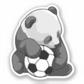 Sticker Panda avec balle de football (Recto)