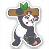Sticker Panda avec bois à l'entraînement Force (Recto)