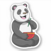 Sticker Panda avec Bowl Ramen (Devant)