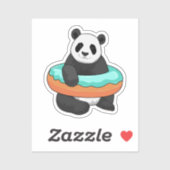 Sticker Panda avec Donut (Feuille)