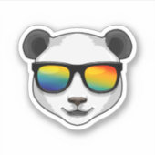 Sticker Panda avec lunettes de soleil (Devant)