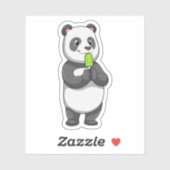 Sticker Panda avec Popsicle (Feuille)