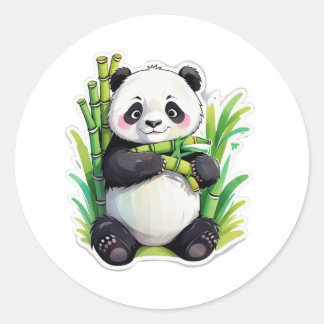 Sticker Panda Bamboo