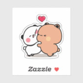 Sticker Panda bear, bubu et dudu câlin (Feuille)