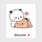 Sticker Panda bear, bubu et dudu câlin (Feuille)
