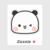 Sticker Panda bear, bubu et dudu, face bubu (Feuille)