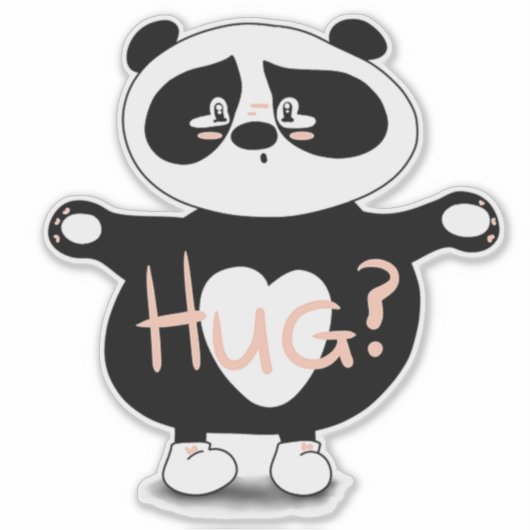 Sticker Panda Bear Hugs (Devant)