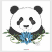 Sticker Panda Bear Lotus (Feuille)