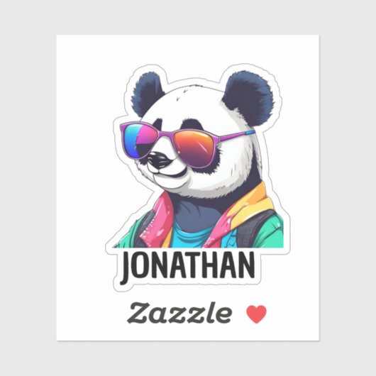 Sticker Panda Bear Swagg Monogram étanche (Feuille)