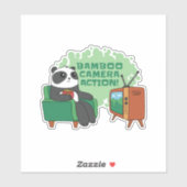 STICKER PANDA BEAR WATCHING TV (Feuille)