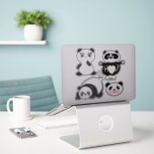 Sticker Panda Bears (Ordinateur portable sur le bureau)