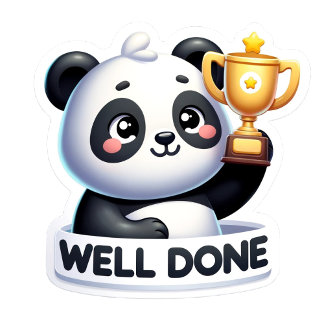 🐼 Sticker Panda "Bien Fait" 🌟