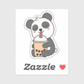 Sticker Panda Boba Cute Kawaii Funny (Feuille)