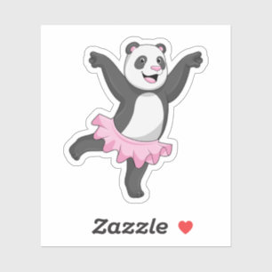 Sticker Panda comme Ballerina au Ballet