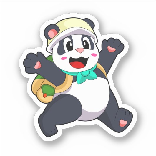 Sticker Panda comme étudiant (Devant)