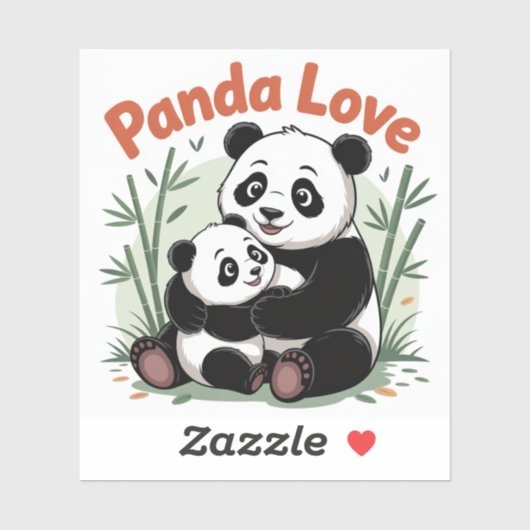 Sticker Panda confortable de retour à l'école (Feuille)