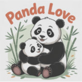Sticker Panda confortable de retour à l'école (Devant)