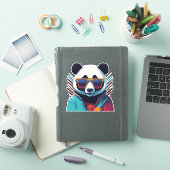 Sticker Panda cool avec Vibes rétro (Couverture iPad)