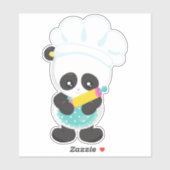 Sticker Panda cuisine, Panda Cuisson, Tablier, Épingle (Feuille)