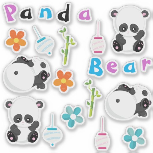 Sticker Panda cuteness (Devant)