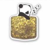 Sticker panda dans une poche (Devant)