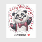Sticker Panda de la Saint Valentin (Feuille)