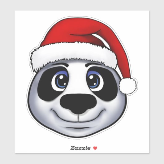 Sticker Panda de Noël (Feuille)