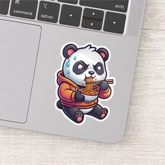 Sticker Panda de Nouilles Épicées (Détail)