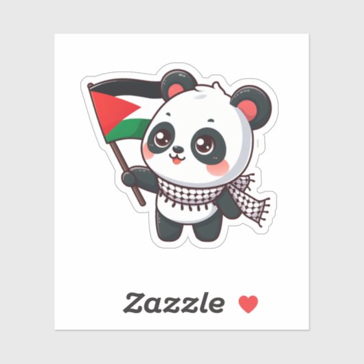 Sticker Panda de paix Padastine (Feuille)