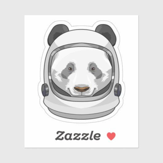 Sticker Panda en astronaute avec casque (Feuille)