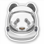 Sticker Panda en astronaute avec casque (Devant)