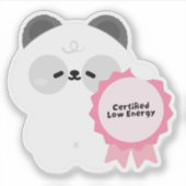 Sticker Panda Épuisé Certifié (Devant)