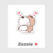 Sticker Panda Et Brownie Bear Couple (Feuille)