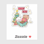 Sticker Panda Et Brownie Bear Couple (Feuille)