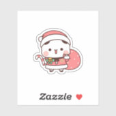 Sticker Panda Et Brownie Bear Couple, Joyeux Noël (Feuille)