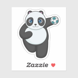 Sticker Panda Handball player Handball