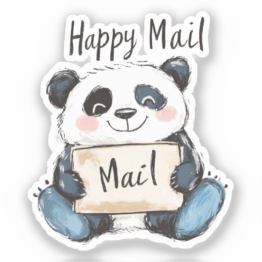 Sticker Panda Happy Mail (Recto)
