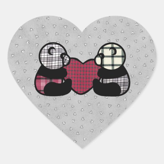 Sticker Panda Heart (Devant)