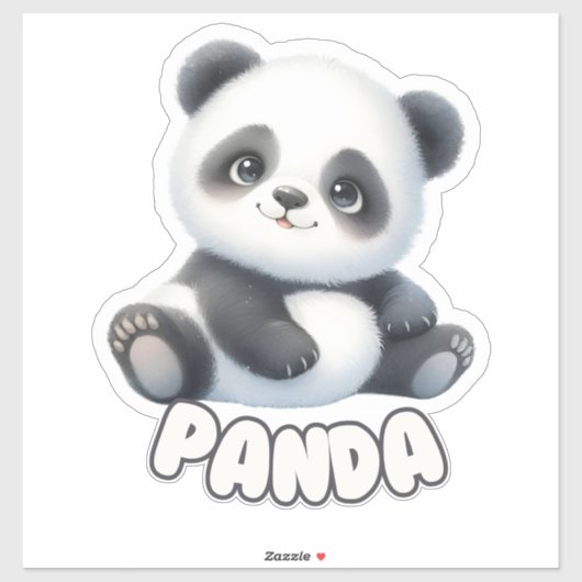 Sticker Panda Joueur - Pépinière (Feuille)