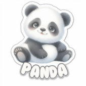 Sticker Panda Joueur - Pépinière (Devant)