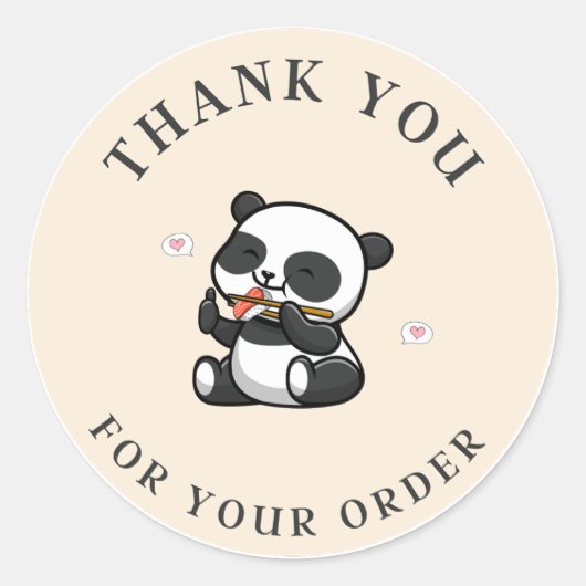 Sticker Panda Merci (Devant)