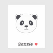 Sticker Panda Mignon (Feuille)