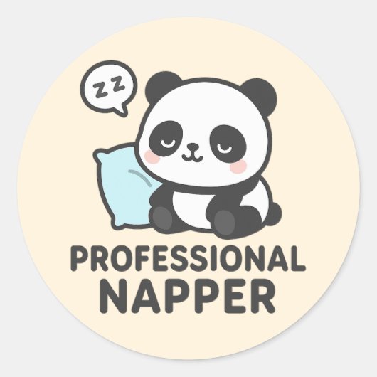 Sticker Panda Napper Professionnel (Devant)