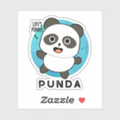 Sticker Panda Pun Animal Punda Funny (Feuille)