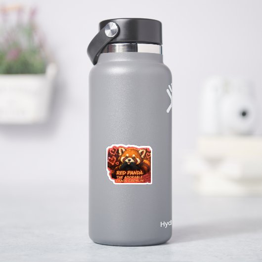 Sticker Panda roux « Gremlin adorable du chaos » (HydroFlask)