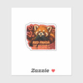 Sticker Panda roux « Gremlin adorable du chaos » (Feuille)