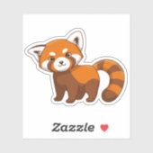 Sticker Panda roux mignon (Feuille)